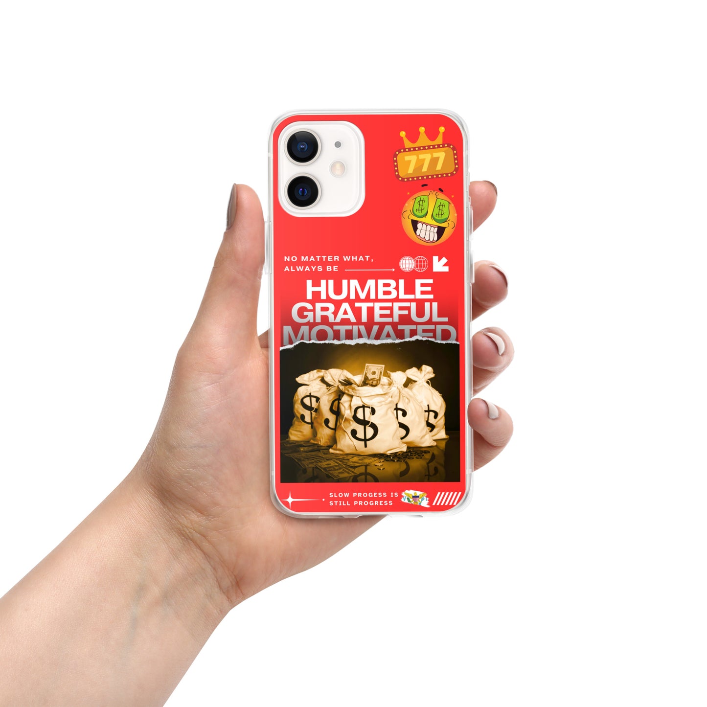 Grateful Hustle Exotic Lifestyle Case for iPhone® (Red)