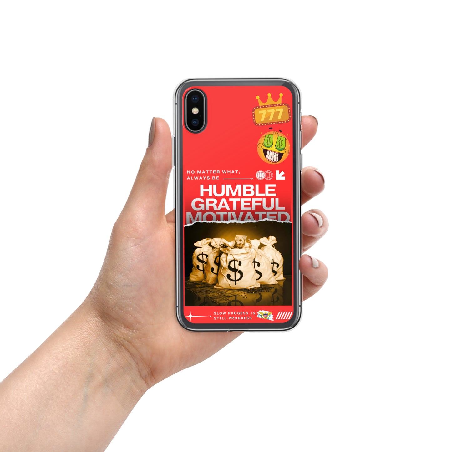 Grateful Hustle Exotic Lifestyle Case for iPhone® (Red)